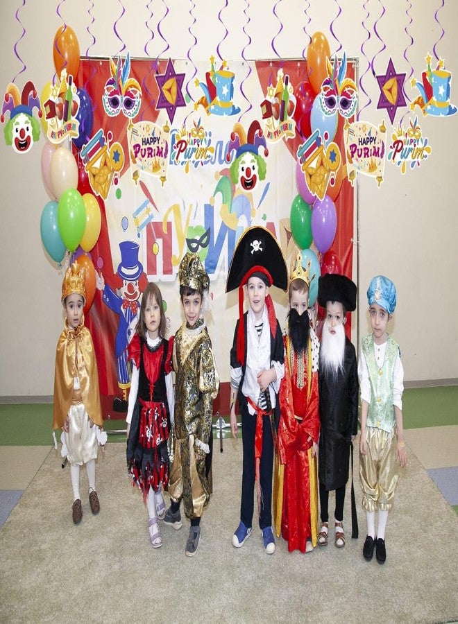 CINRAY Purim Decorations Happy Purim Hanging Swirls Decoration Jewish Carnival Holiday Party Decoration Purims Party Decorations for Home (colorful) - Image 2